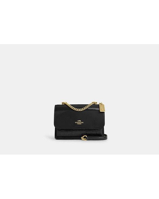 COACH Black Klare Crossbody Bag In Signature Leather