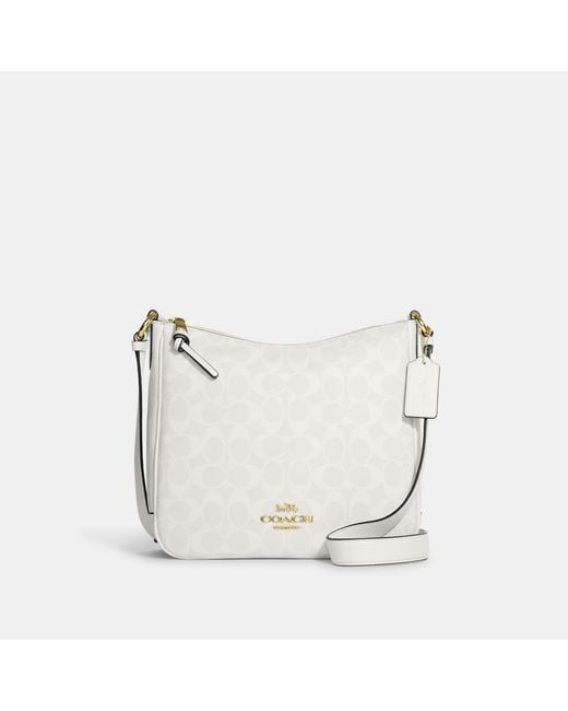 Coach Outlet Ellie File Bag In Signature Canvas In White Lyst 