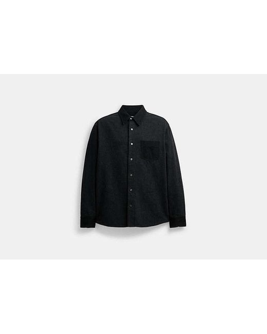 COACH Black Denim Shirt for men