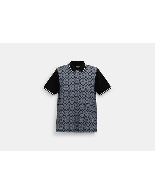COACH Black Signature Polo for men