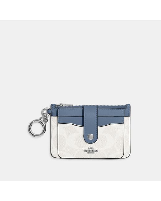 Coach Outlet Attachment Card Case In Signature Canvas in Blue Lyst