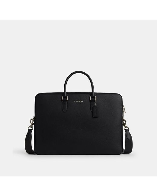 COACH Black Ethan Large Brief for men