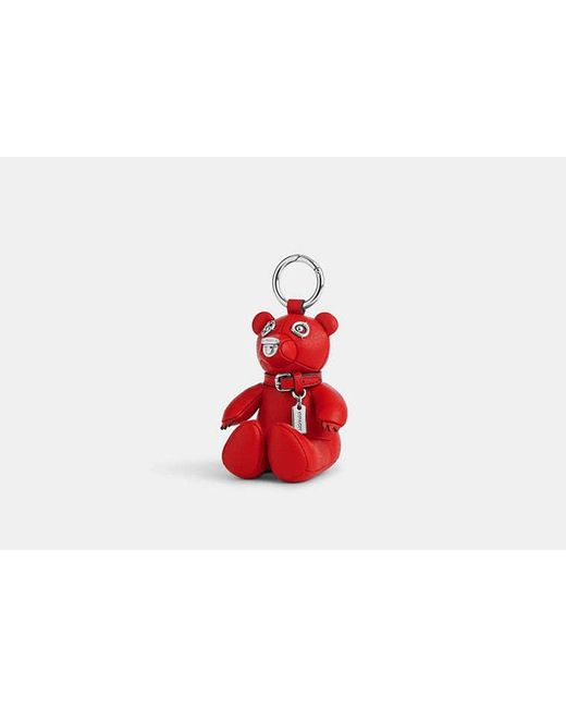 COACH Red Bear Bag Charm