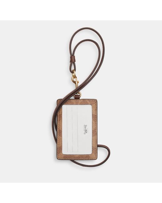 COACH Brown Id Lanyard