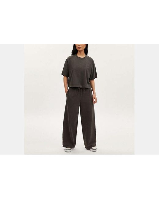 COACH Black Garment Dye Track Pants