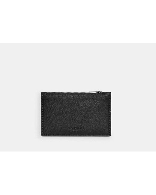 Porta Carte Di Credito Con Cerniera di COACH in Black da Uomo