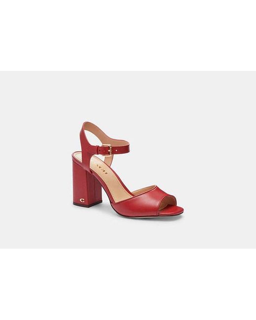 COACH Red Marla Sandal