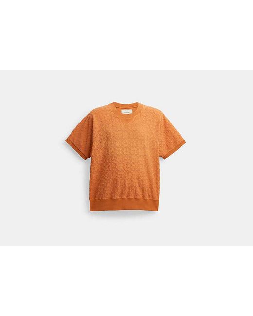 COACH Orange Sun Faded Signature Sweatshirt for men