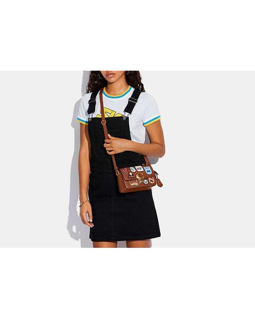 COACH Studio Shoulder Bag 19 With Patches in Brown | Lyst
