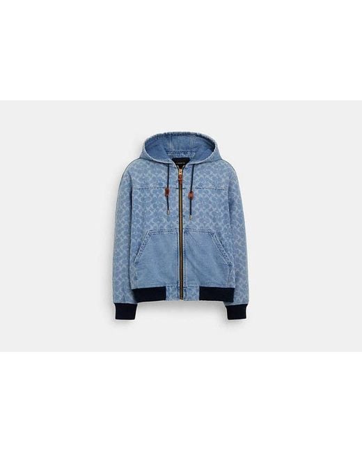 COACH ライトブルー ジップアップジャケット COACH ライトブルー ジップアップジャケット 全5色【BLUCO