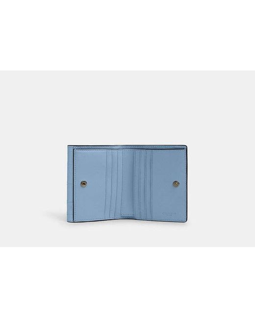 COACH Blue Small Morgan Wallet