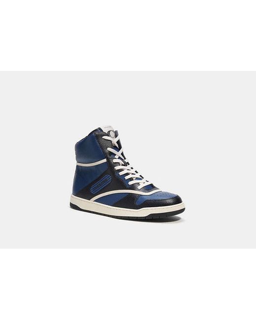 COACH Blue C202 High Top Sneaker for men