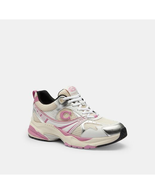 COACH White Mesh Sneaker
