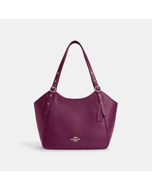 COACH Purple Meadow Shoulder Bag