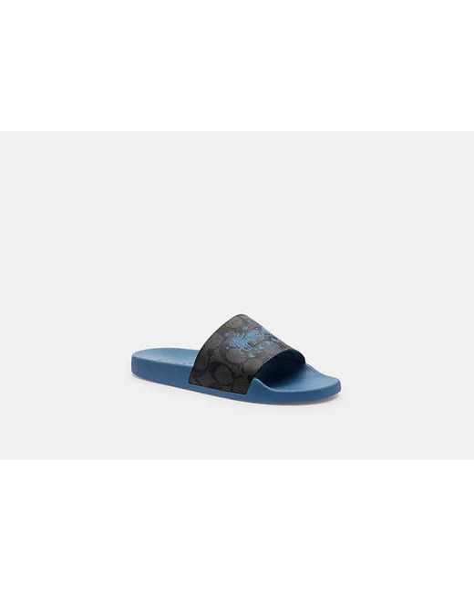 COACH Uli Sport Slide In Signature Canvas With Horse And Carriage