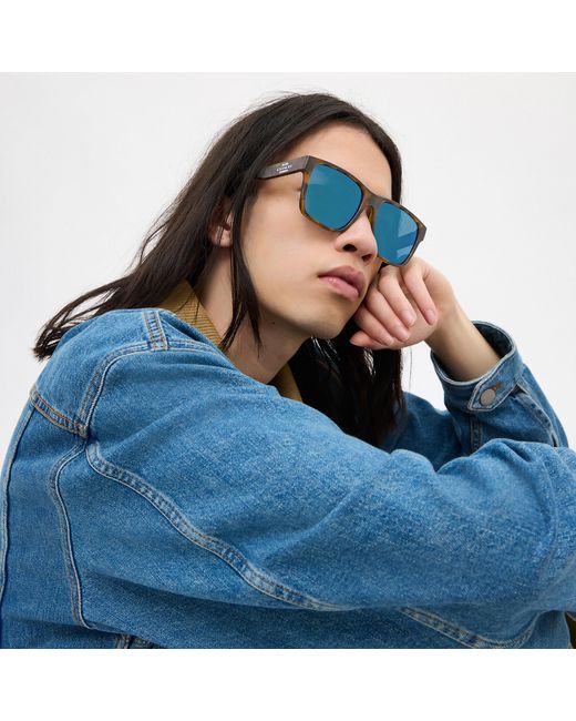 COACH Blue Square Sunglasses for men