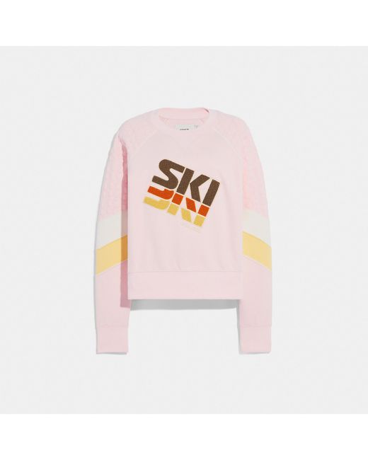 COACH Pink Ski Sweatshirt