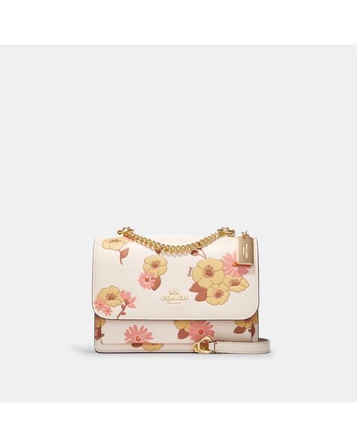 Coach Outlet Pink Klare Crossbody With Floral Cluster Print
