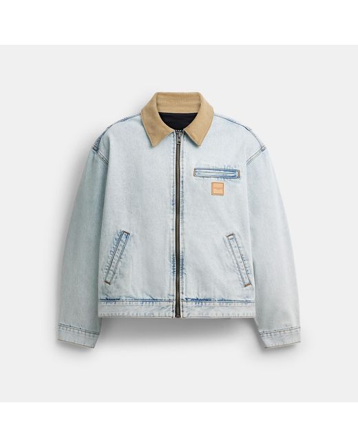 COACH Blue Denim Work Jacket for men