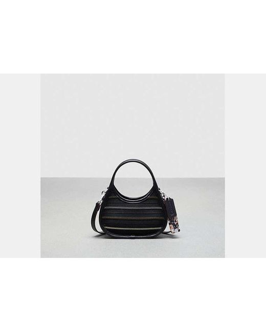 COACH Black Mini Ergo Bag With Crossbody Strap In Upcrafted Zippers