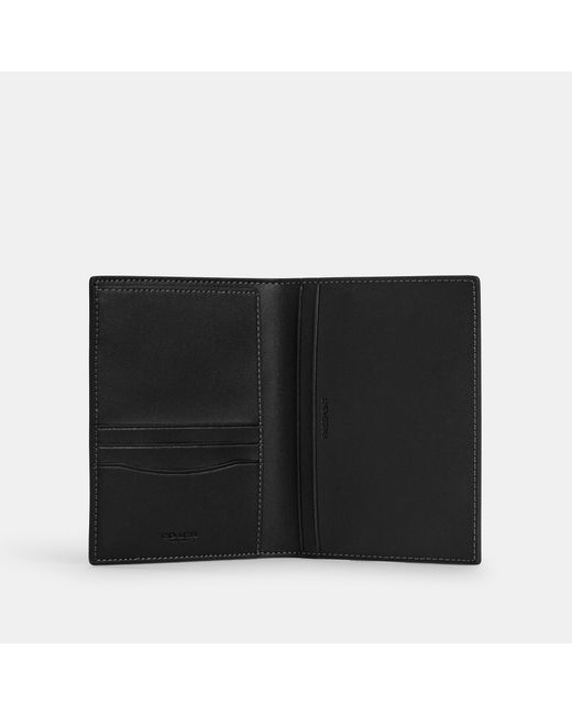 Coach Outlet Passport Case In Signature Canvas With Travel Patches in