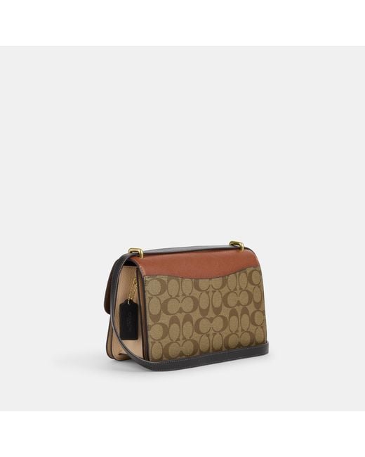 Coach Outlet Large Square Crossbody In Colorblock Signature