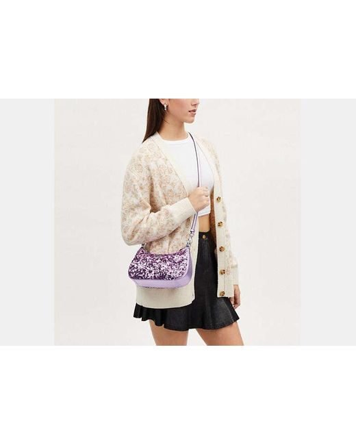COACH Purple Teri Shoulder Bag