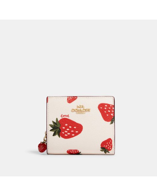 Coach Outlet Red Snap Wallet