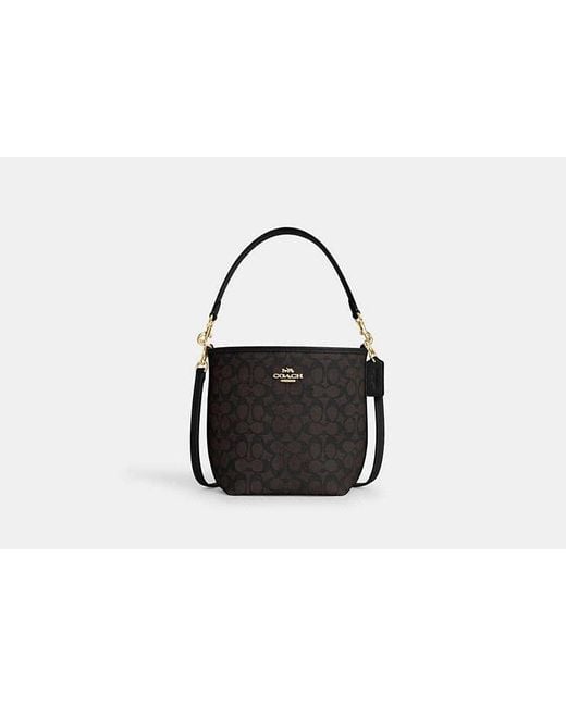 COACH Black City Beuteltasche Aus Signature-Canvas