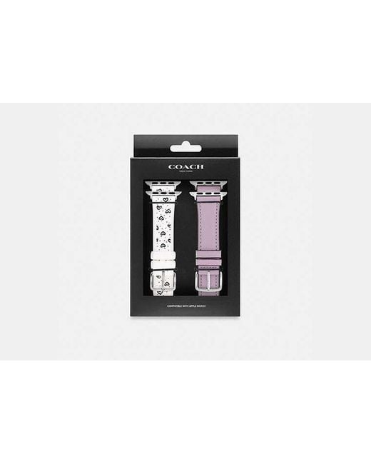 COACH Black Apple Watch Strap Set, 38 Mm, 40 Mm And 41 Mm