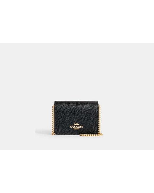 COACH Black Mini Wallet On A Chain