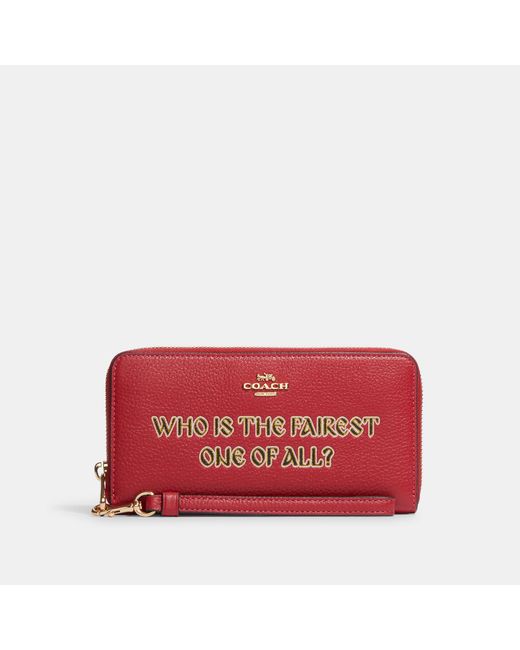 Coach Outlet Disney X Coach Long Zip Around Wallet With Signature Canvas Interior And Who Is The