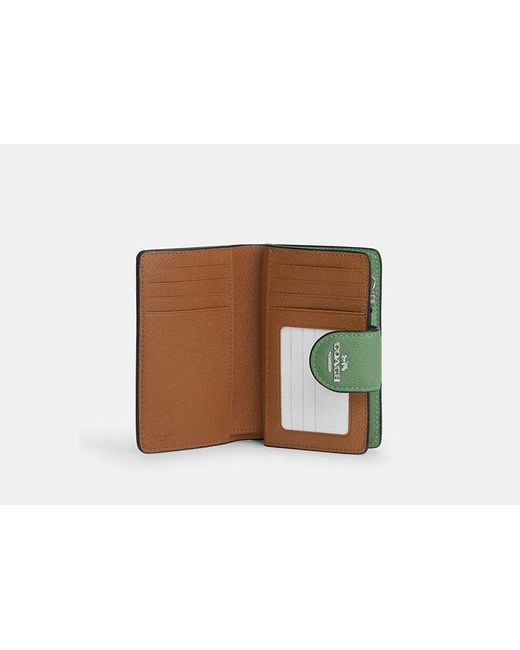 COACH Green Medium Corner Zip Wallet