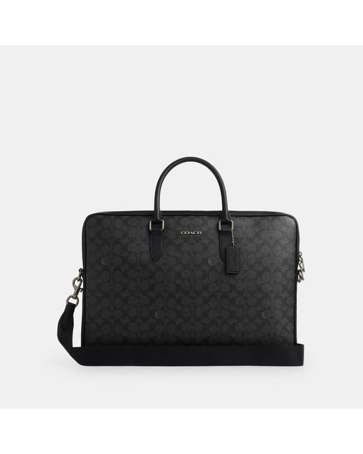 COACH Black Ethan Large Brief for men