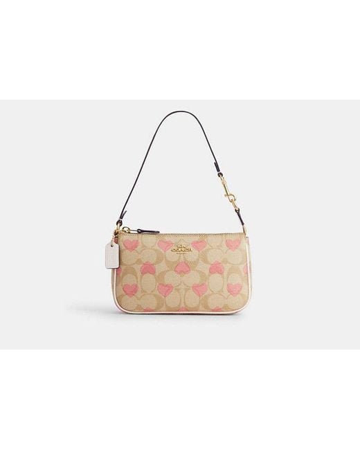 COACH Black Nolita 19 In Signature Canvas With Heart Print