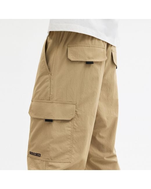 COACH Natural Nylon Utility Pants for men