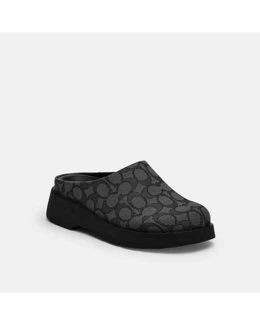 COACH Black Link Mule