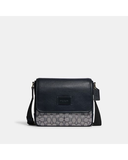 Coach Outlet Sprint Map Bag 25 In Signature Jacquard in Black for Men