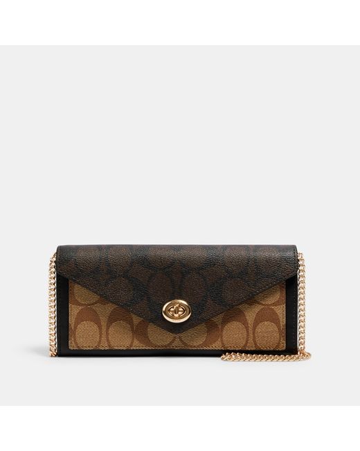 coach slim wallet womens