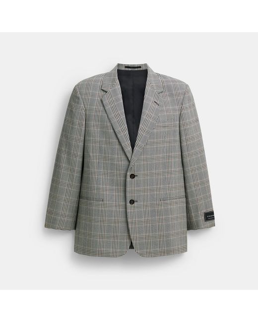 COACH Gray Two Button Blazer for men