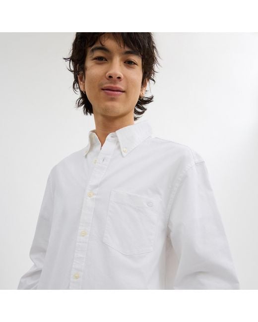 COACH White Long Sleeve Button Down Shirt for men