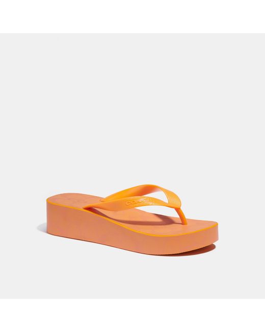 Coach Outlet Rubber Lynn Flip Flop in Light Orange (Orange) Lyst