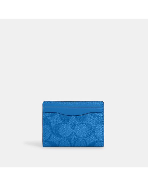 Coach Outlet Card Case In Signature Canvas in Blue for Men Lyst
