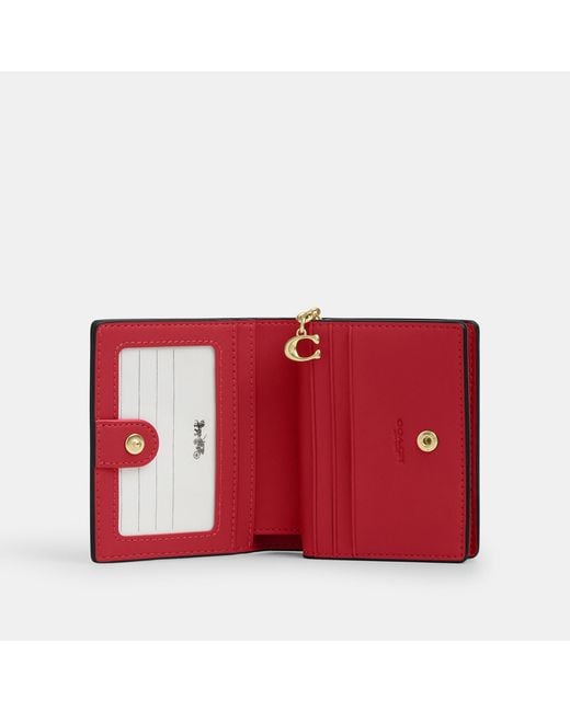 COACH Red Snap Wallet