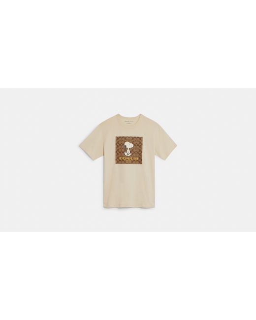 Coach Outlet Coach X Peanuts Signature Snoopy Tshirt in Natural for