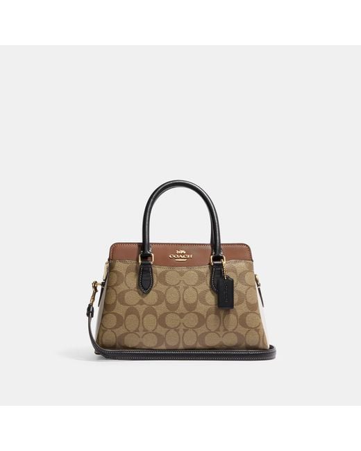 Coach Outlet Mini Darcie Carryall In Colorblock Signature Canvas in ...