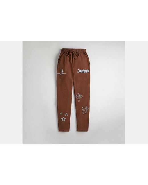 COACH Brown Graphic jogger Pants In 93 Recycled Cotton