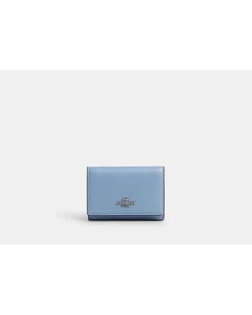 COACH Blue Micro Wallet
