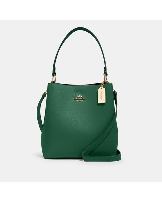 Coach Willow Leather Bucket Bag, Chalk at John Lewis & Partners