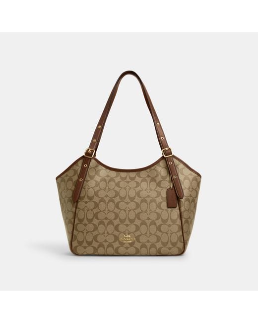 Coach Outlet Meadow Shoulder Bag In Signature Canvas in Brown